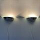 Pair of post modern wall lamps chrome and glass , 1980s