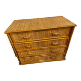 Rattan chest of drawers