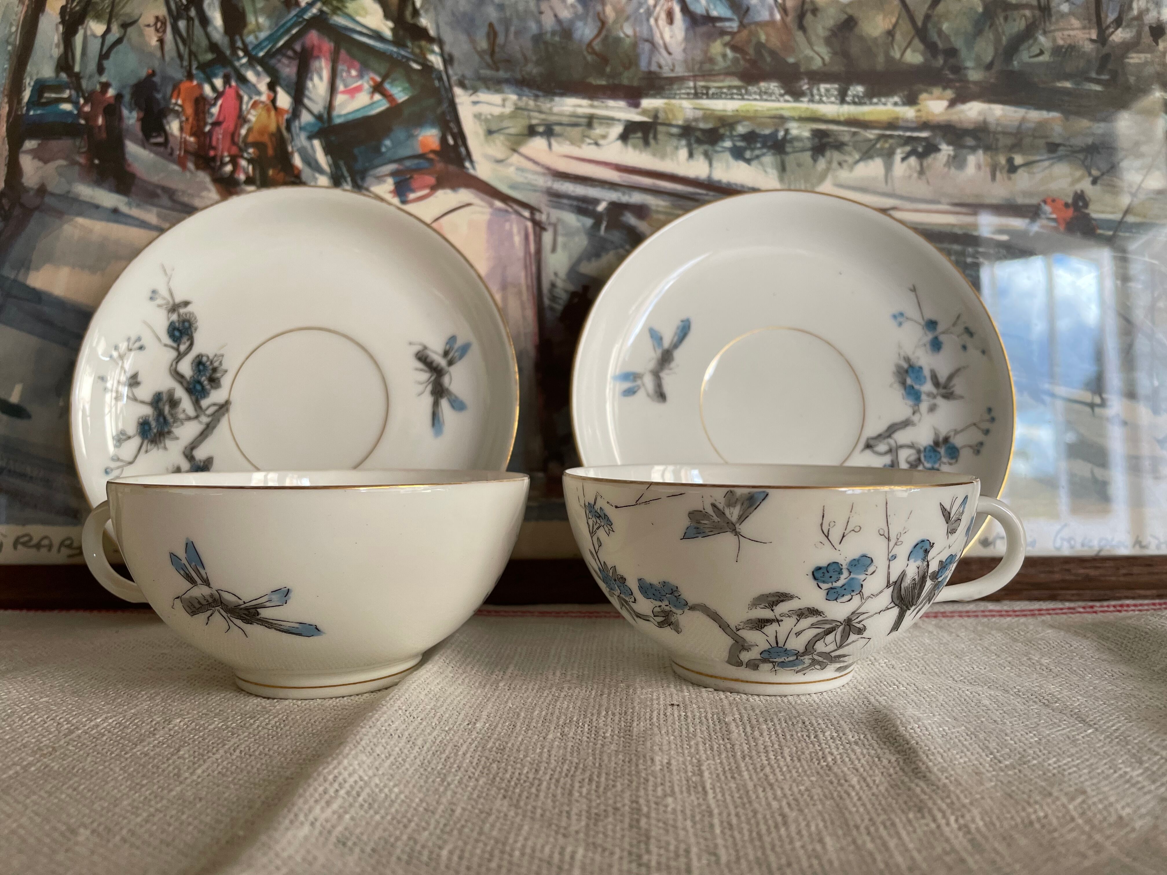 Fine porcelain tea cups