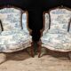 Paire De Bergère Louis XV à Oreillettes