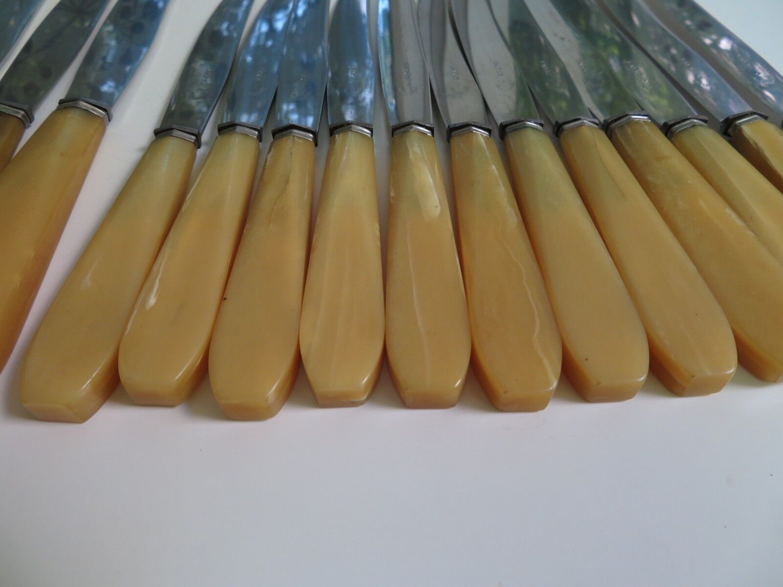 12 FOURCHETTES A Dessert Tournaire Roanne Inox et Bakélite EUR 20,00