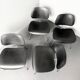 Set of 4 LCM chairs made of chrome-plated metal with black plywood by Charles & Ray Eames for Herman Miller, Germany, 1960s