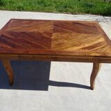 Walnut table with extensions, 6/10 people