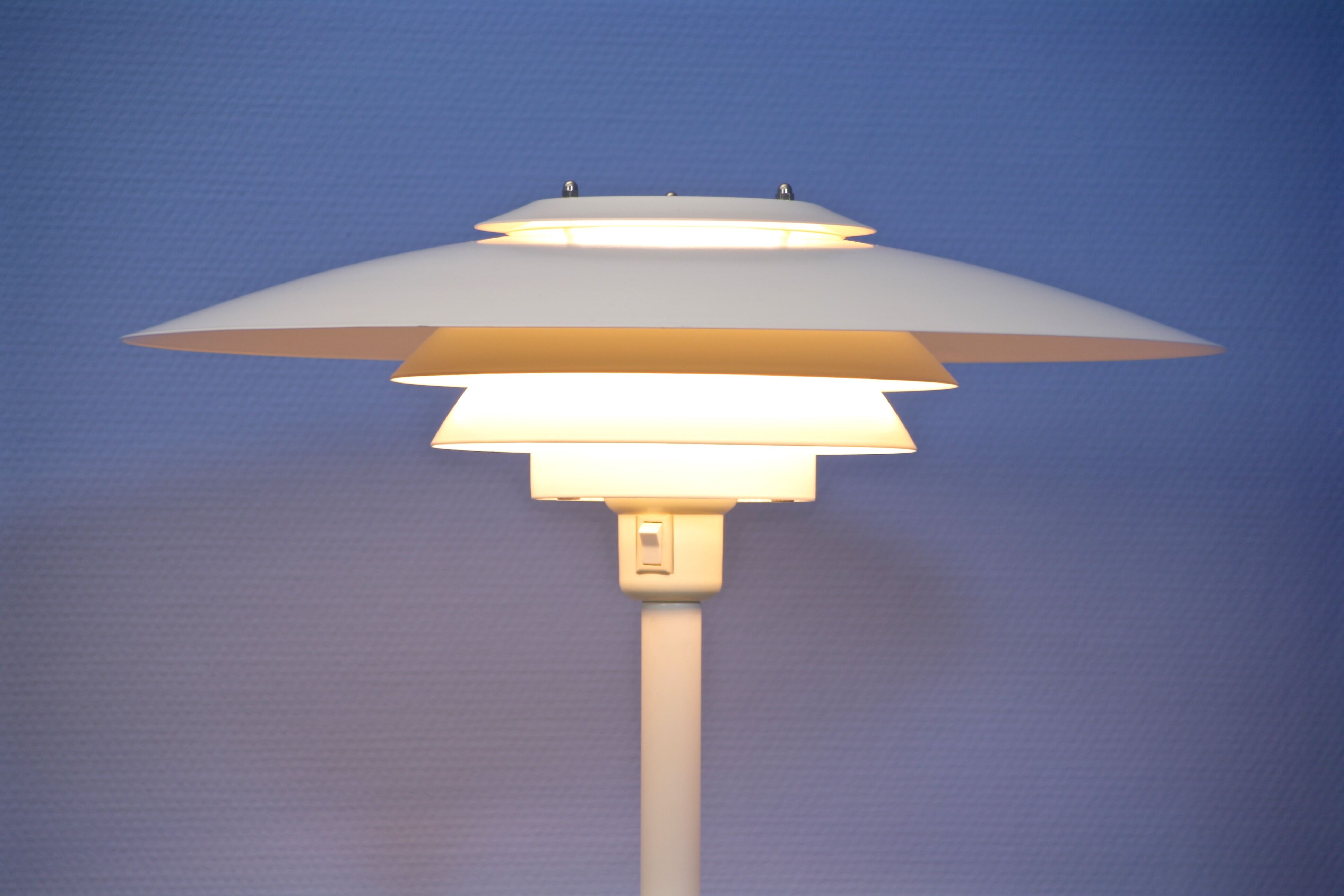Danish floor lamp in white, 1970s