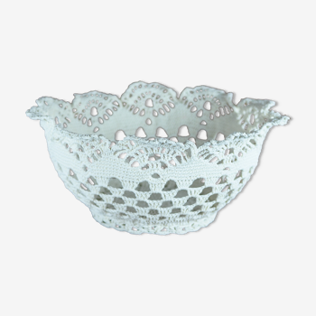 Starched lace fruit cup - XXth