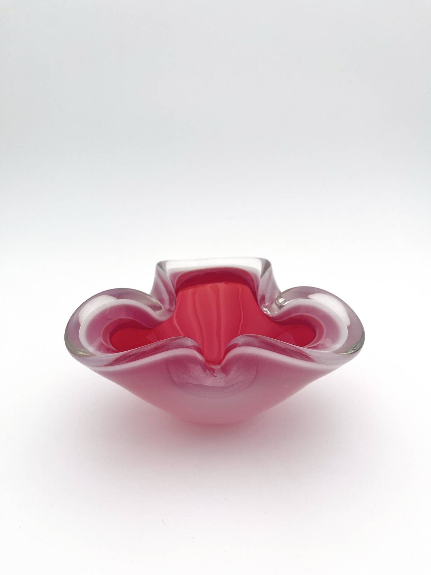 Murano Sommerso Opaline Red Bowl 16cm 882g