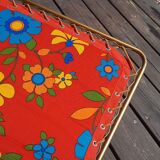 Vintage foldable camping camp bed