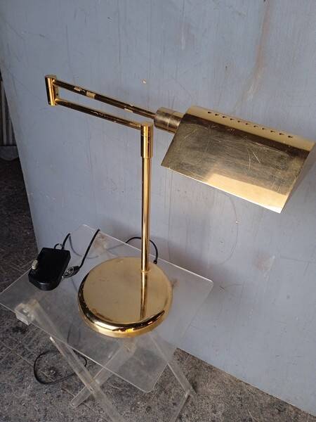 Vintage design brass reading desk lamp ep 1970
