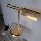 Lampe de bureau liseuse en laiton design vintage ep 1970