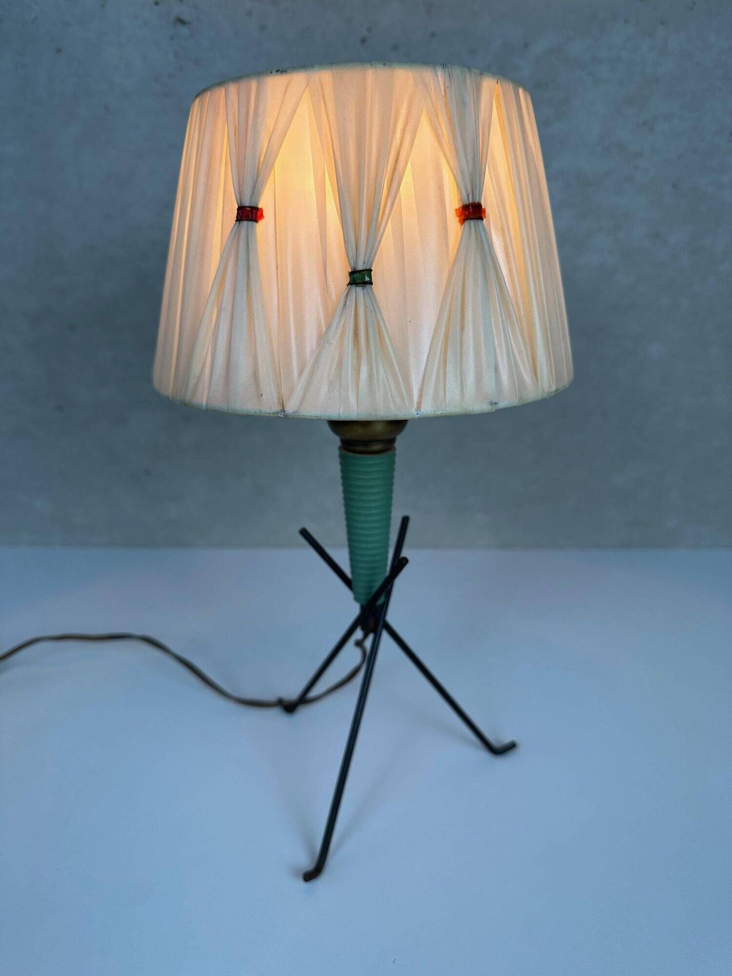 Vintage French tripod lamp