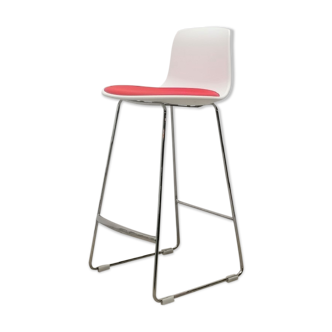 Tabouret haut enea lottus blanc rouge