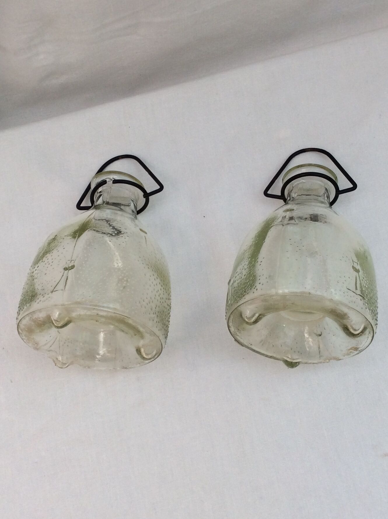 Duo wasp trap or fly-shaped glass goble