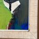 Original Swedish Oil on Panel – “Abstract in Green” by Hans Oswald – Signed – Vintage and Framed – 32 × 25 cm (12.6" × 9.8")
