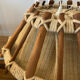 Suspension vintage scandinave en bois
