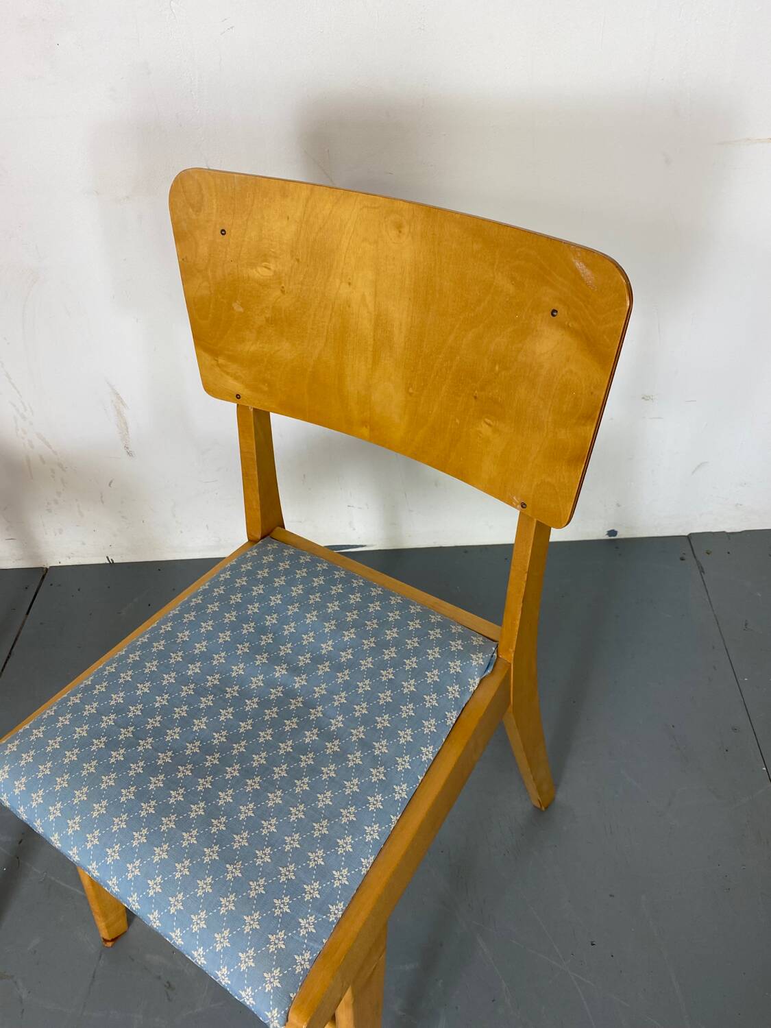 Chaises de salle à manger en hêtre modernistes du milieu du siècle, années 1950, lot de 2