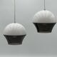 Paire de suspensions en acrylique space age Italie années 70