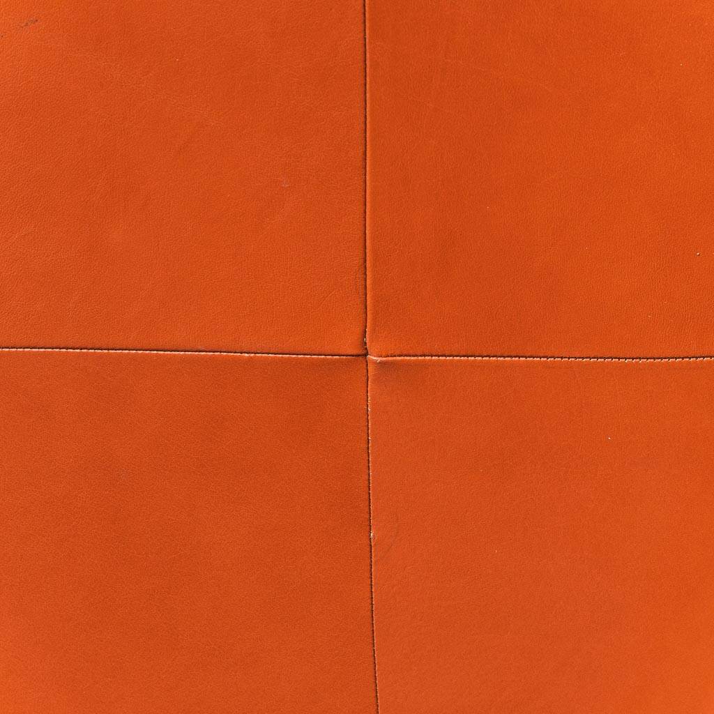 COPPIA DI POLTRONE VINTAGE IN PELLE ARANCIO ANNI ’70 MODERNARIATO