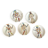 Set of 5 plates by Roger Capron