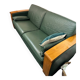 Leather canapé in Art Deco style designed by Jacques Leleu.
