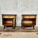 Pair of vintage bedside table and sofa end table