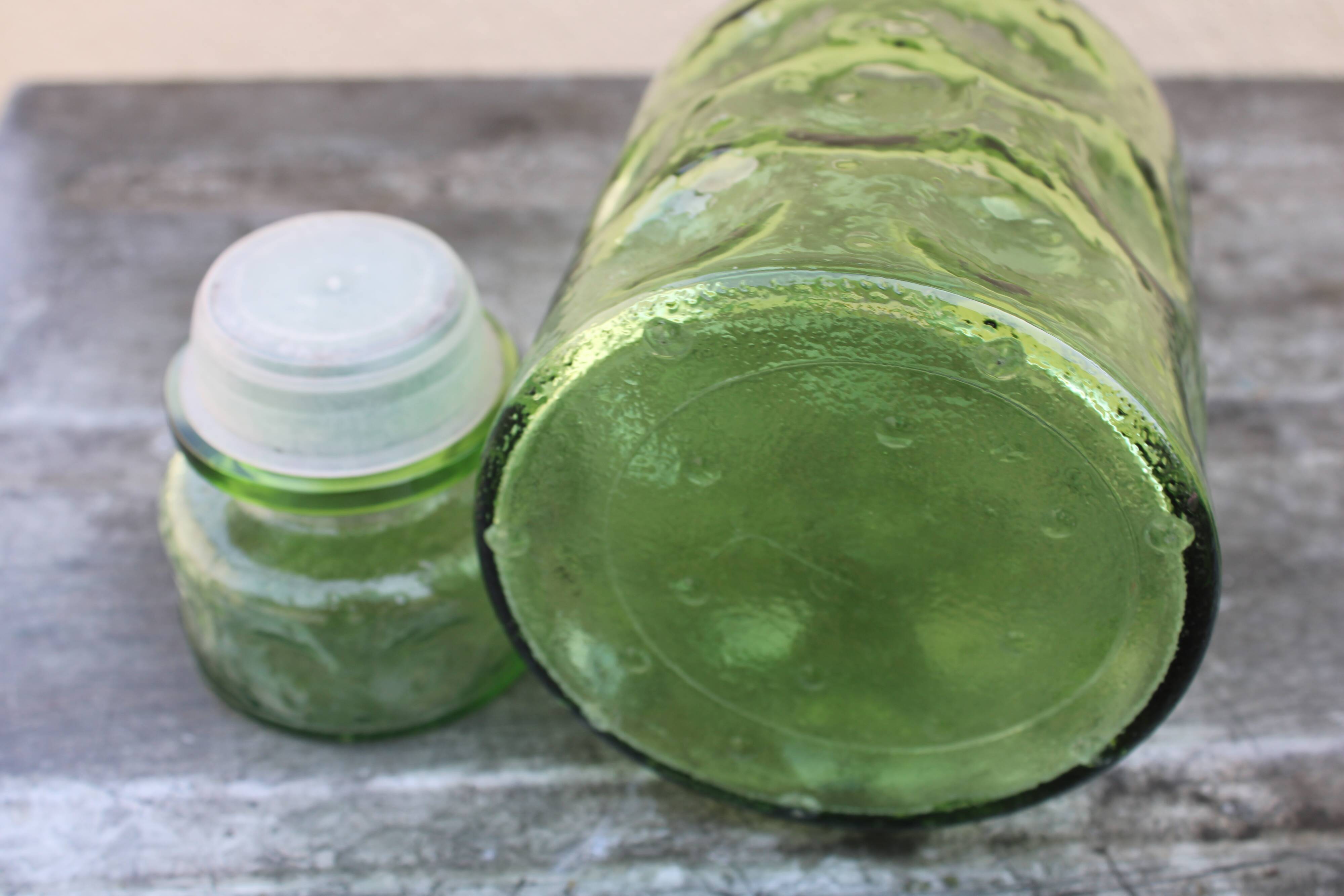 70's green carafe
