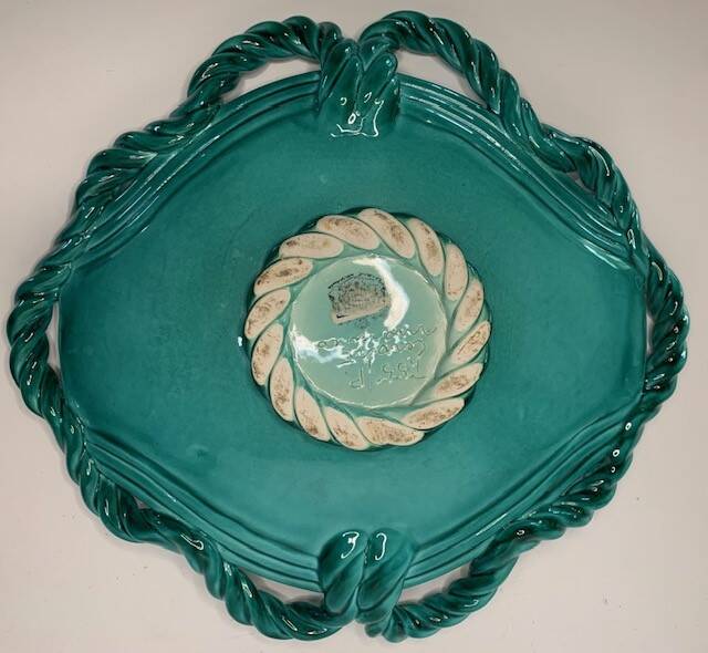 Large ceramic cut dish Monaco Cerart fish