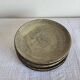 Set of 6 dessert plates in brutalist stoneware from the 1970s.