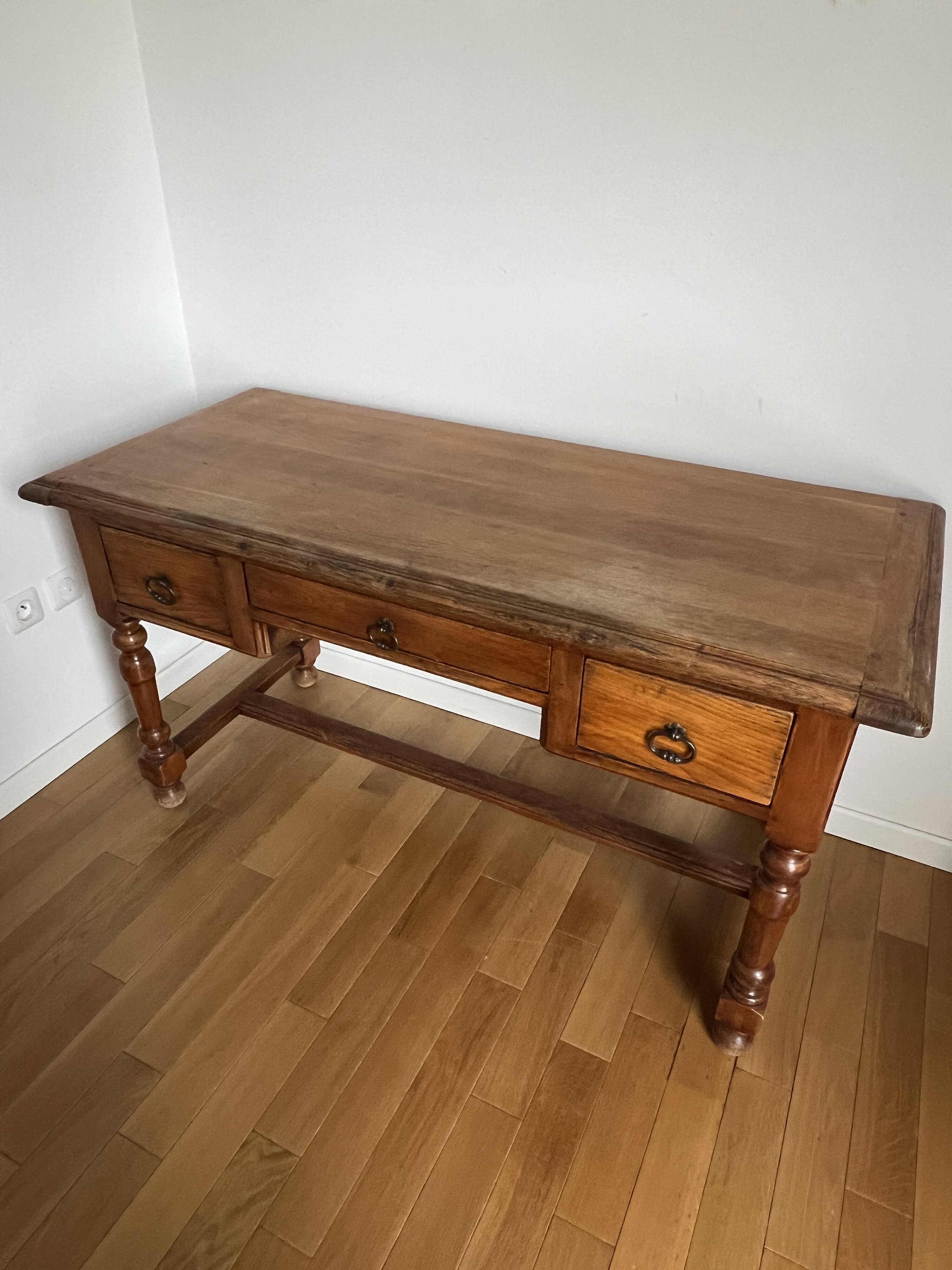 Solid wood desk