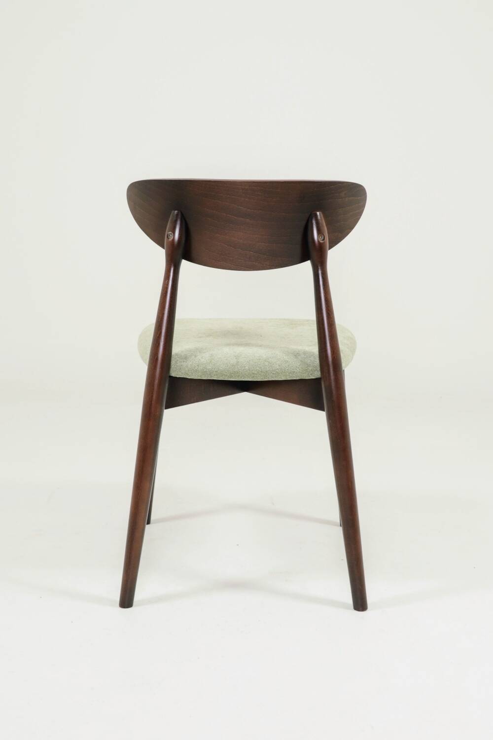 Modern set of 4 dining chairs, sage fabric