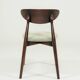 Modern set of 4 dining chairs, sage fabric