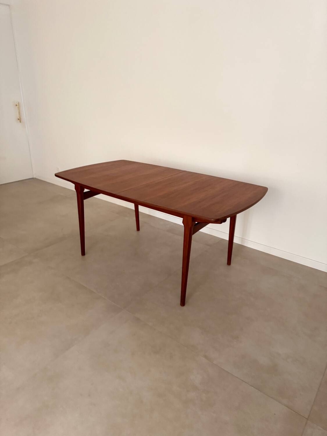 Vintage teak Scandinavian extendable dining table