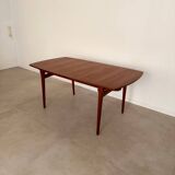 Vintage teak Scandinavian extendable dining table