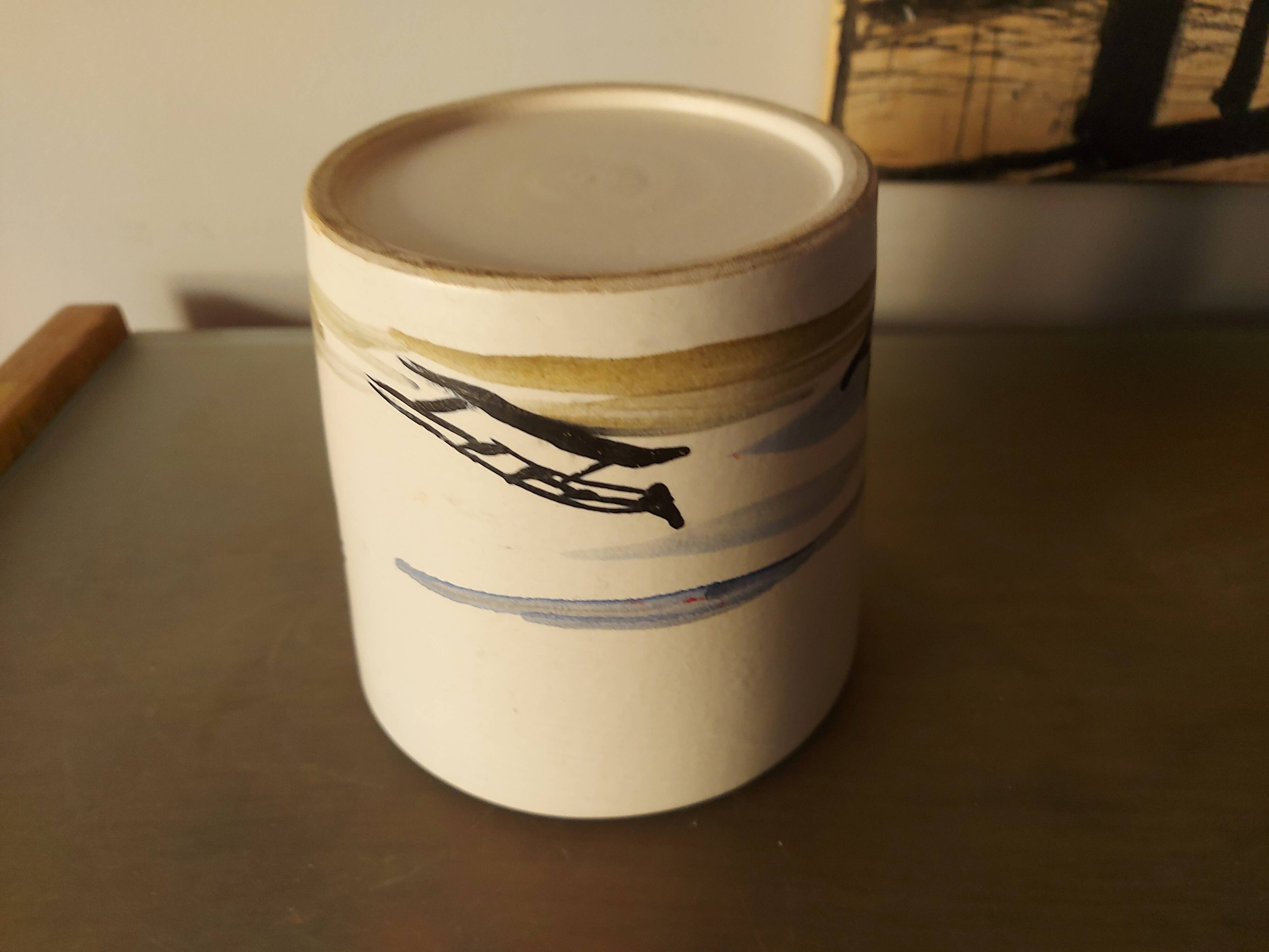 Pot, vintage ceramic pot cover from the 60's