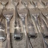 12 silver-plated metal cake forks by Ercuis Valencay silversmiths