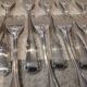 12 silver-plated metal cake forks by Ercuis Valencay silversmiths