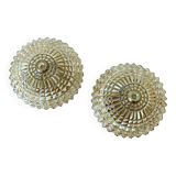 Pair of glass wall lights, 1960s