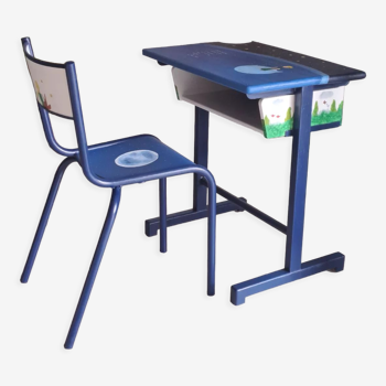 Desk and school chair