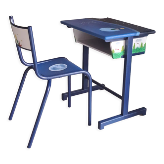 Desk and school chair