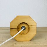 Opaline globe pine lamp from the 60s