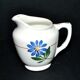 Sarreguemines earthenware milk jug - creamer in bamboo shape with stencil decoration 1920