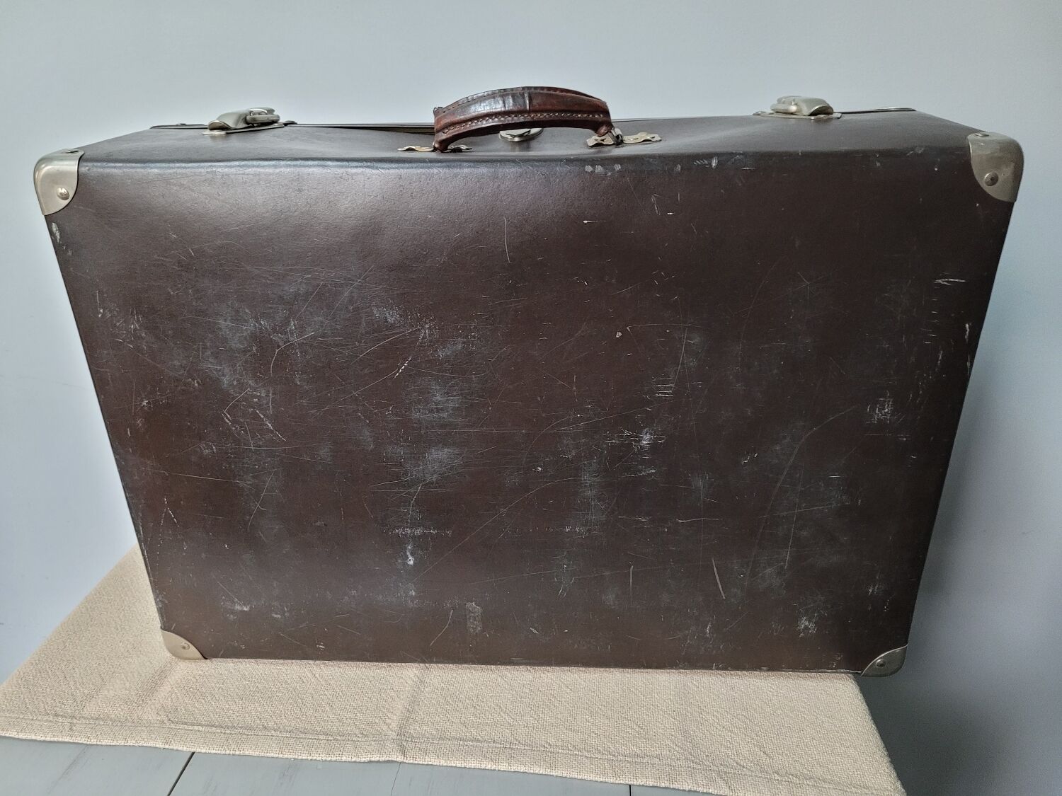 Antique cardboard suitcase