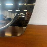 Miroir mural vintage des années 70 avec bord fumé