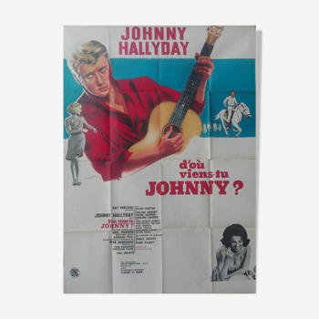 Original poster 1963 from where you come johnny model a 120x160 cm hallyday sylvie vartan