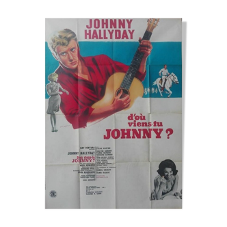 Original poster 1963 from where you come johnny model a 120x160 cm hallyday sylvie vartan