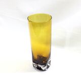 Vase en cristal orangé