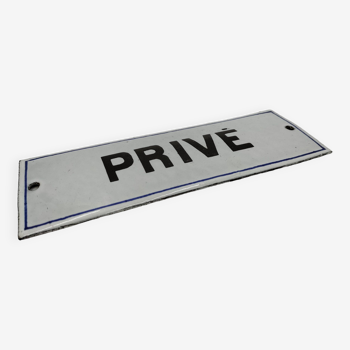 Plaque émaillée "privé"