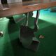 Walnut and stainless steel bench, 1980