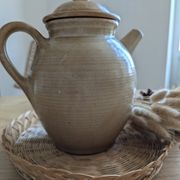 Natural stoneware coffee pot