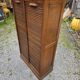 Antique double curtain cabinet in oak (internal drawers)