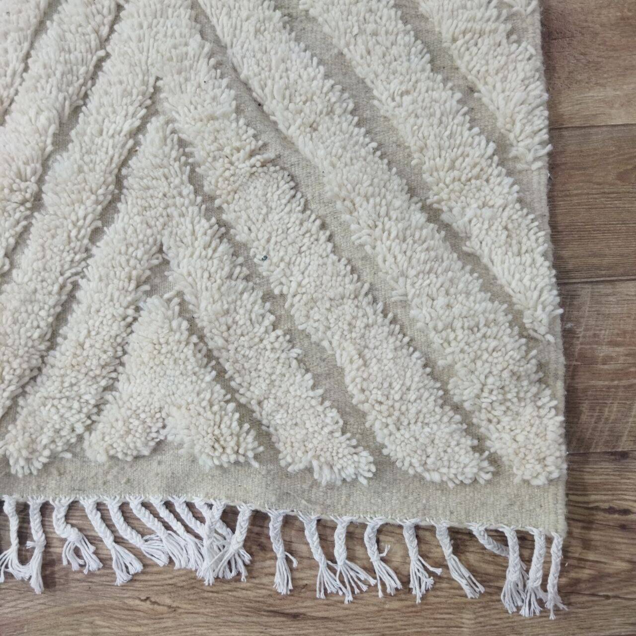 Handmade wool Berber rug 240x135 cm